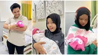 Potret Gen Halilintar Bareng Baby Azura. (Sumber: Instagram/thariqhalilintar/fatimahhalilintar/salehahalilintar)