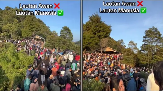 Bukit Sikunir di Dieng Penuh dengan Lautan Manusia, Niat Healing Justru Terjebak Mecet