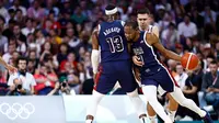 Aksi Kevin Durant bersama Amerika Serikat menghancurkan Serbia di Olimpiade 2024 (AFP)