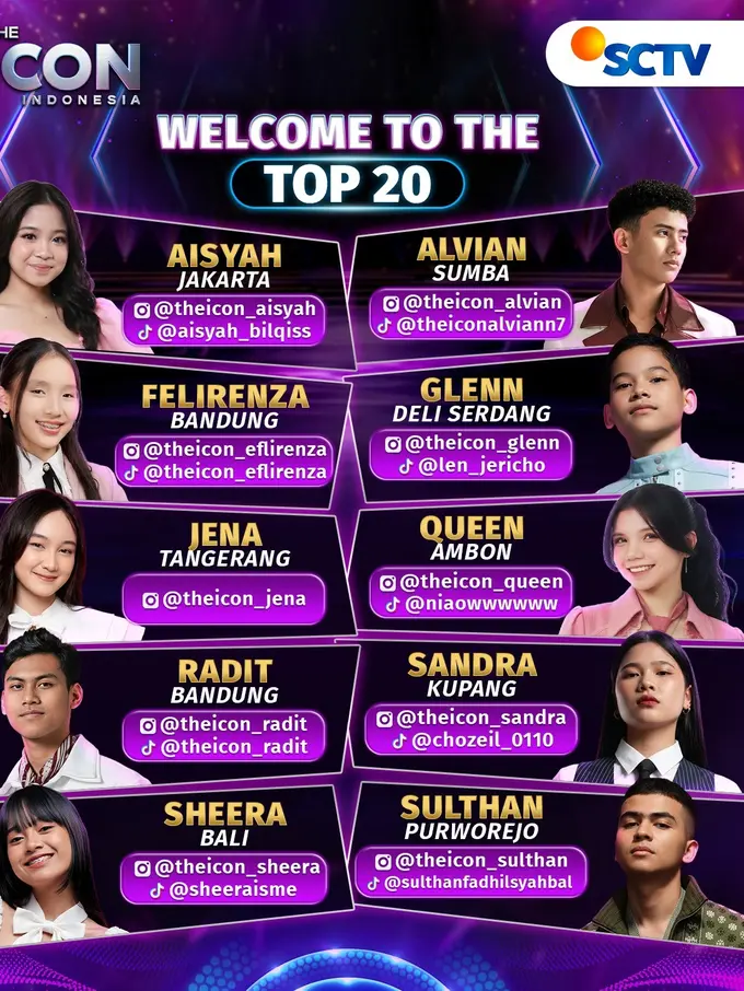 20 Kontestan di The Icon Indonesia. Dok. SCTV