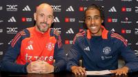 Manchester United resmi mendapatkan Leny Yoro dari Lille, Jumat (19/07/2024) dini hari WIB. (dok. Manchester United)