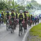 Ratusan pesepeda dari 73 kota dan 21 provinsi meramaikan ajang balap Banyuwangi Bluefire Ijen KOM Challenge 2022. (Hermawan/Liputan6.com)