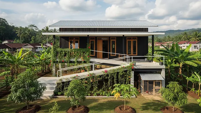 Rumah Panggung Modern dengan Kolong Serbaguna