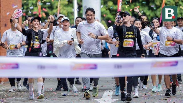 Foto: Menkeu Purbaya Ikut Ramaikan Lintasan, Run for Journalism 2025 Berlangsung Meriah
