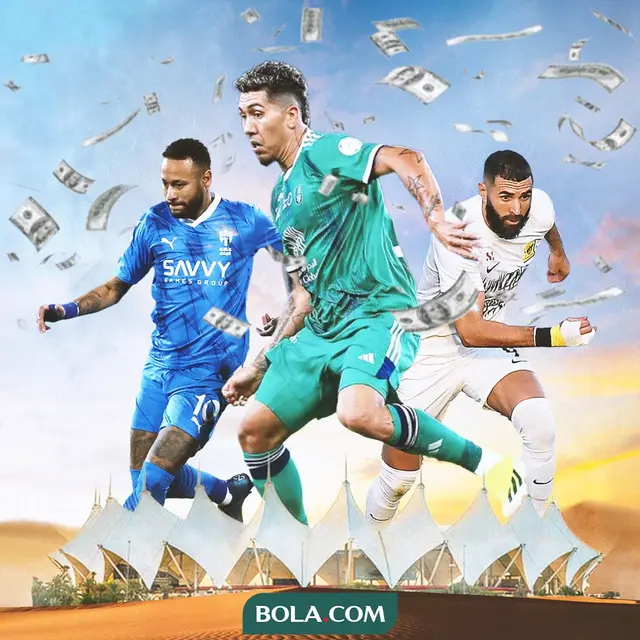 Ilustrasi - Neymar, Roberto Firmino, Karim Benzema