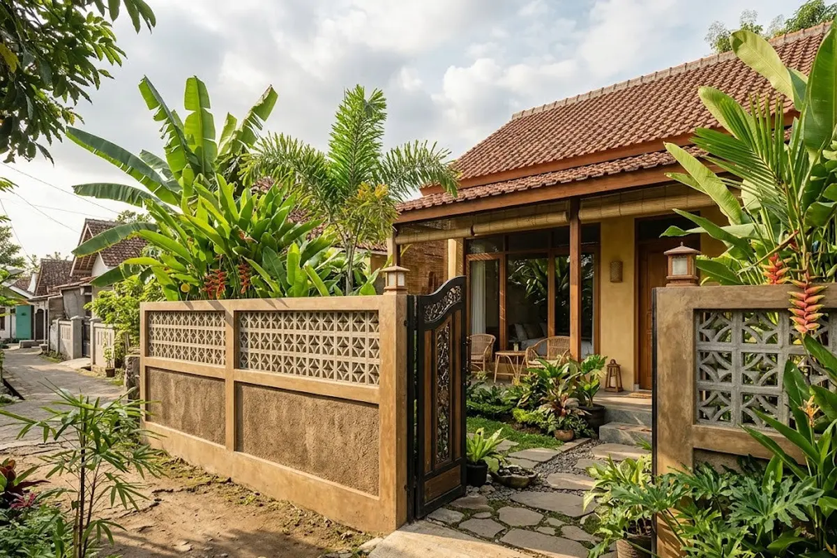 Model Pagar Berlubang yang Membuat Rumah Mungil Terasa Lebih Lega