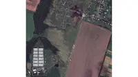 Lokasi jatuhnya MH17 dari luar angkasa (DigitalGlobe)