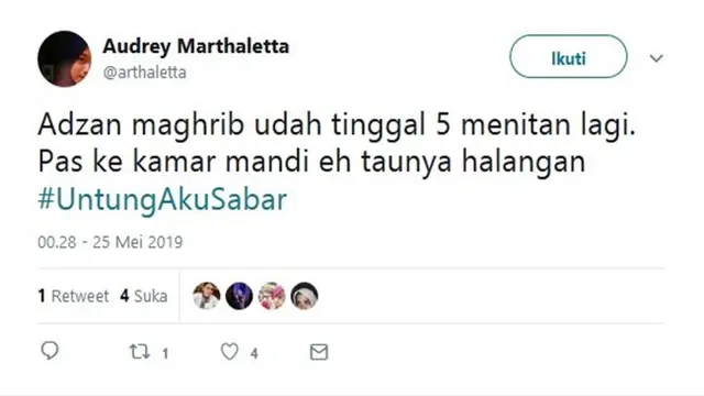 Tagar Untung Aku Sabar