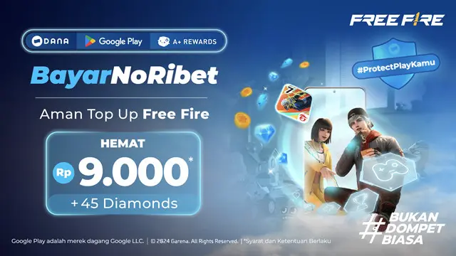 Bayar No Ribet, Aman Top Up Free Fire Pakai DANA.