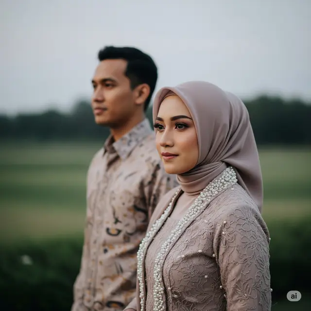 Model Batik Couple Wanita untuk Acara Pernikahan. Foto: Gemini