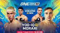 Dapatkan link live streaming ONE Champions: ONE Friday Fights 99 di Vidio. Saksikan secara langsung pertarungan beladiri terbesar di dunia ONE Champions: ONE Friday Fights 99 hanya di layanan OTT Vidio. (sum. doc. vidio.com)
