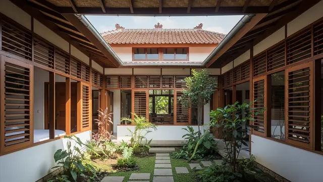 Desain Rumah Hemat Listrik dengan Banyak Ventilasi/Gemini AI