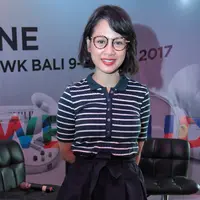Andien di preskon Soundrenaline 2017. (Adrian Putra/Bintang.com)