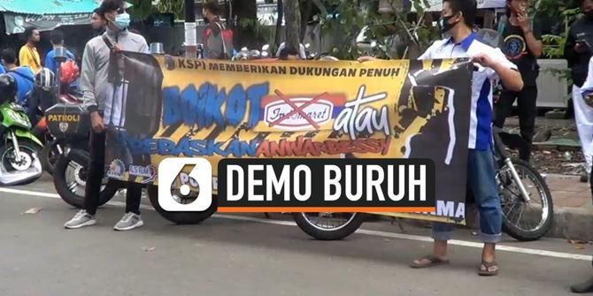VIDEO: Takut Jadi Klaster Baru Warga Minta Demo Buruh Bubar