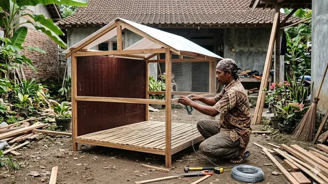 Membuat Kandang Ayam 1x1 Untuk 3 Ekor