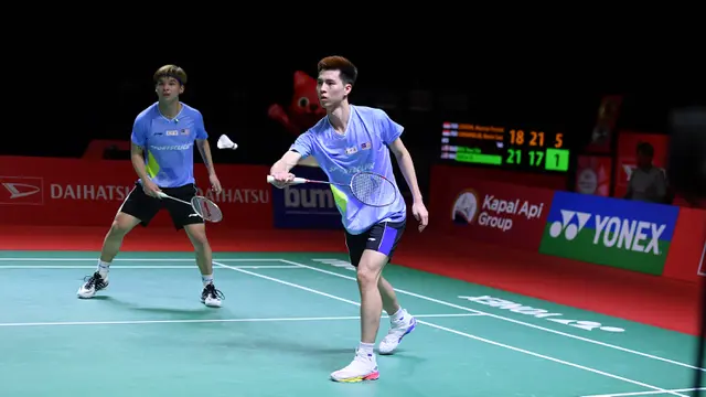 FOTO: Kevin/Marcus Melaju ke Final Indonesia Masters 2021
