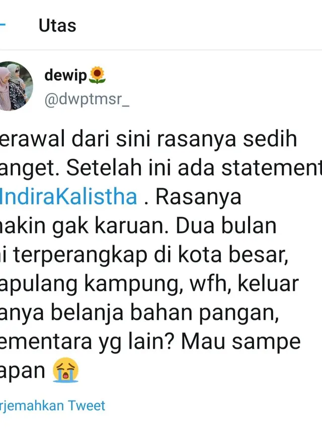 Unggahan @dwptmsr_. (Foto: Twitter)