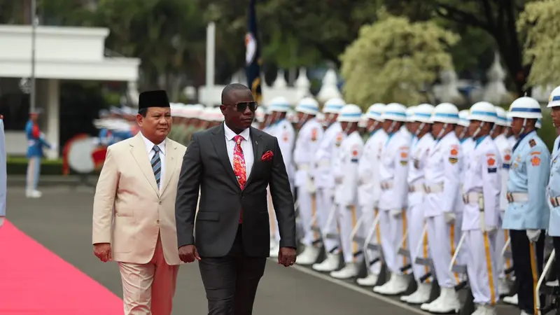 Menteri Pertahanan Prabowo Subianto hari ini bertemu dengan Menhan Republik Ghana, Dominic B.A. Nitiwul. (Liputan6.com/Putu Merta Surya)