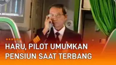 Momen haru terekam dalam sebuah penerbangan. Seorang pilot bernama Hanafi Herlim berbicara di depan para penumpang. Berbekal secarik kertas, ia mengumumkan penerbangan terakhirnya.
