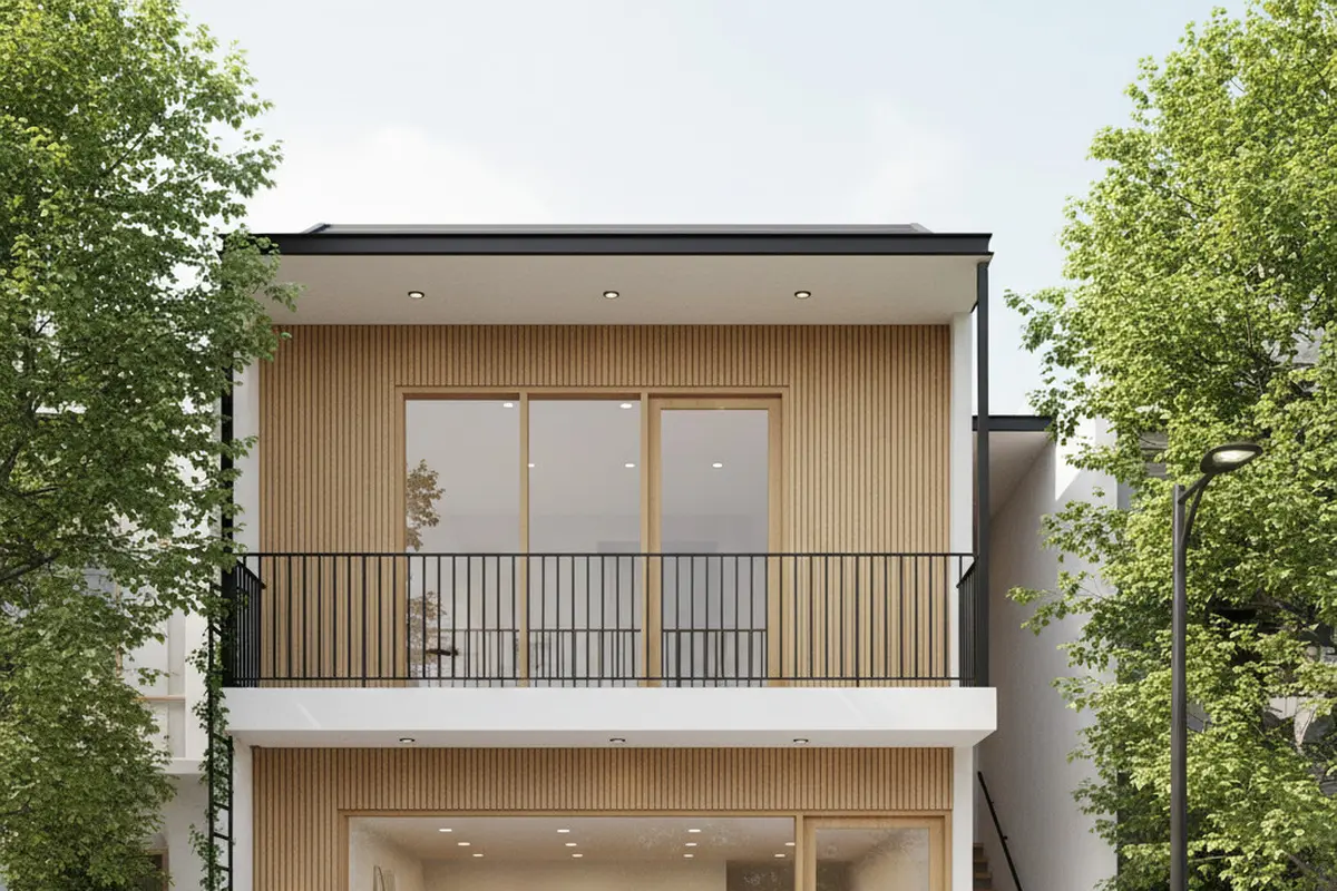 Desain Rumah Minimalis Depan Toko Gaya Japandi 2025