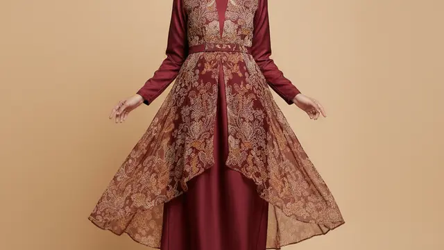 Pilihan Gamis Batik Silk Look Jatuh Lembut Terbaru by Gemini