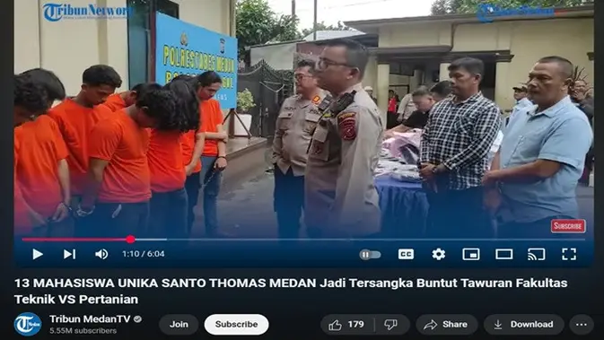 <p>Gambar tangkapan layar video dari channel YouTube Tribun MedanTV.</p>