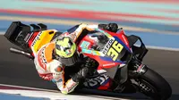 Pembalap Repsol Honda, Joan Mir pada seri perdana MotoGP Qatar di Sirkuit Lusail. (X/Monster Energy Yamaha MotoGP)
