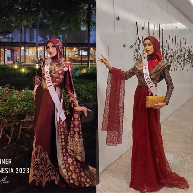Adu Gaya Dua Wakil Aceh di Ajang Puteri Indonesia 2023 kenakan hijab, credit: Instagram @sasaramadhanty/@inssyira