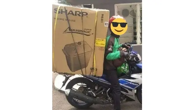 Potret 5 Driver Ojek Online Antar Barang Oversize Ini Perjuangan Banget