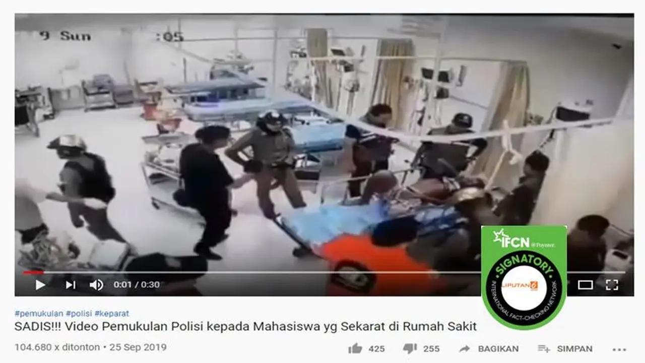 [Cek Fakta] Gambar Tangkapan Layar Video Pemukulan Pasien Rumah Sakit