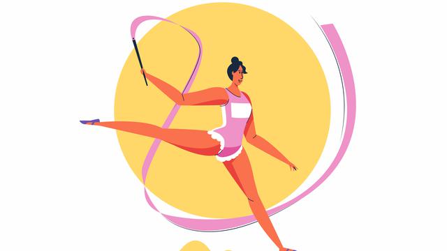 Ilustrasi senam ritmik