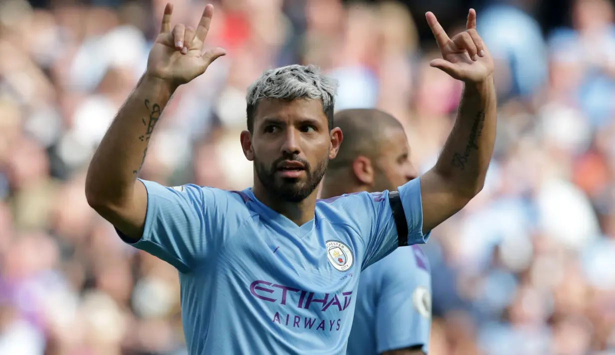 4. Sergio Aguero (Manchester City / 37 Gol dari 68 laga Liga Champions) - Berhasil menaklukkan Liga Inggris namun dirinya masih belum mampu menjadi yang terbaik di Liga Champions. (AFP/Lindsey Parnaby)