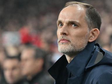 Pelatih baru Timnas Inggris, Thomas Tuchel memimpin laga Kualifikasi Piala Dunia 2026 melawan Albania di Wembley Stadium, London, Jumat (21/03/2025) waktu setempat. (AFP/Glyn Kirk)