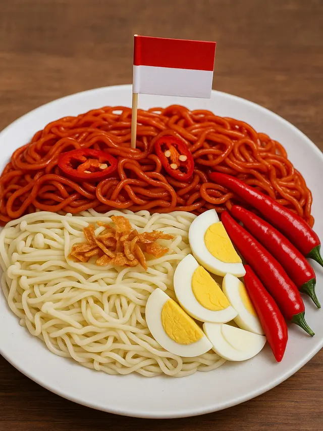 Cara Menghias Mie Goreng Tema Merah Putih untuk Lomba 17 Agustus