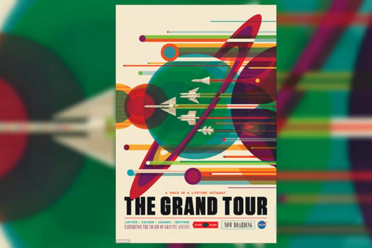 Unik, Poster Wisata Angkasa Gaya Retro