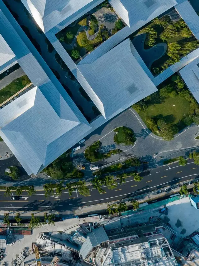 Ilustrasi Suzhou Museum of Contemporary Art di Suzhou, Cina.