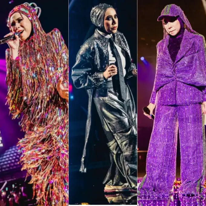 Melly Goeslaw saat Konser Prom Nite di Malaysia, Kenakan Busana dari Desainer Indonesia hingga Malaysia