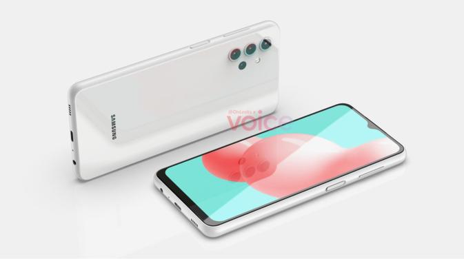 Bocoran desain Galaxy A32 5G yang diunggah oleh tipster OnLeaks. (Foto: OnLeaks x Voice/ Gizmochina)