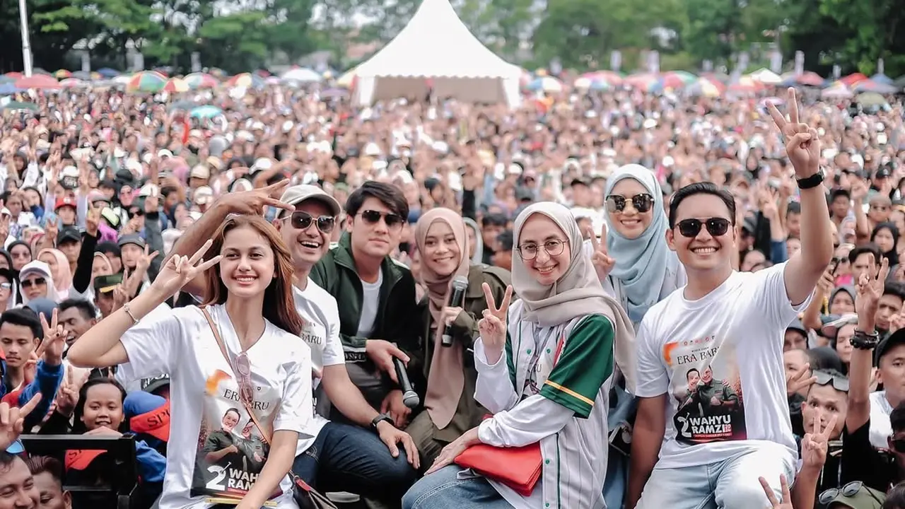 Paslon Cabup Cianjur Wahyu-Ramzi saat kampanye akbar/Instagram Ramzi