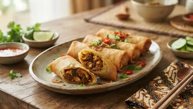 Resep Lumpia Ayam Rendang yang Renyah dan Gurih