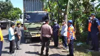 Dinas Perhubungan Probolinggo bersama instasni terkait razia kendaraan barang operkapasitas di jalan kelas III (Istimewa)