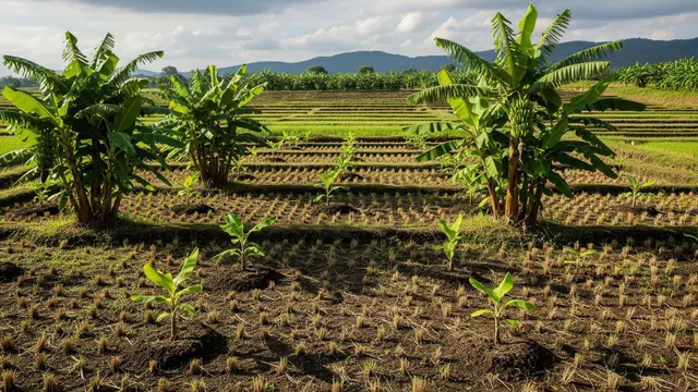 Tanaman Pisang di Lahan Bekas Sawah
