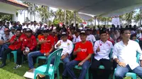 Ribuan anggota HNSI Garut deklarasi dukungan untuk pasangan Jokowi-Maruf Amin (Liputan6.com/Jayadi Supriadin)