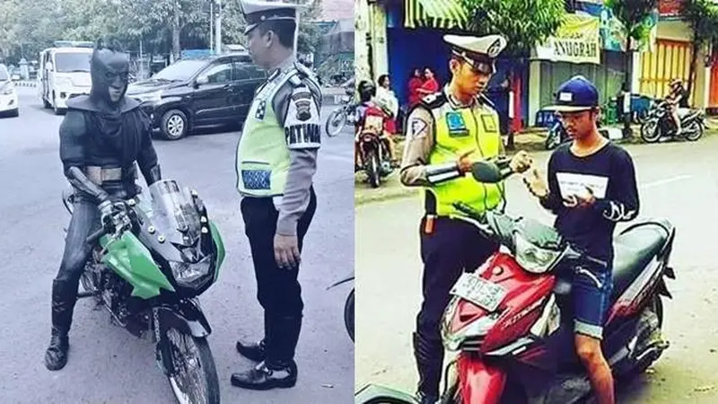 7 Potret Nyeleneh Pengendara Motor Saat Ditilang Polisi Ini Kocak