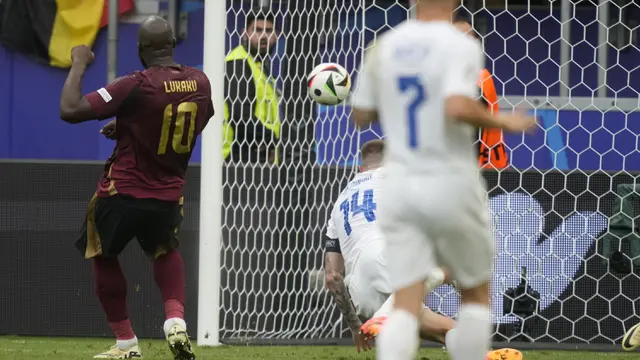 Foto: Dua Gol Romelu Lukaku Digagalkan VAR, Belgia Takluk dari Slovakia di Euro 2024