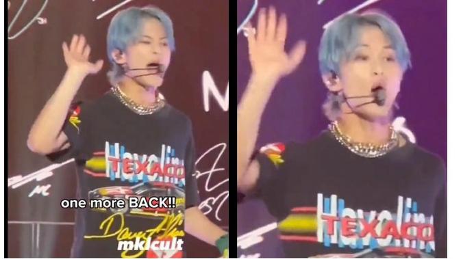<p>Penggemar NCT 127 lakukan aksi dorong-dorongan hingga robohnya pagar pembatas dan menyebabkan penggemar yang berada di baris depan terjatuh pada konser hari pertama tur dunia NCT 127, Jumat, (04/11/22) kemarin. (source: tangkapan layar akun hyungieo)</p>