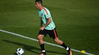Penyerang tim nasional Portugal, Cristiano Ronaldo. (AFP/Patricia de Melo Moreira)