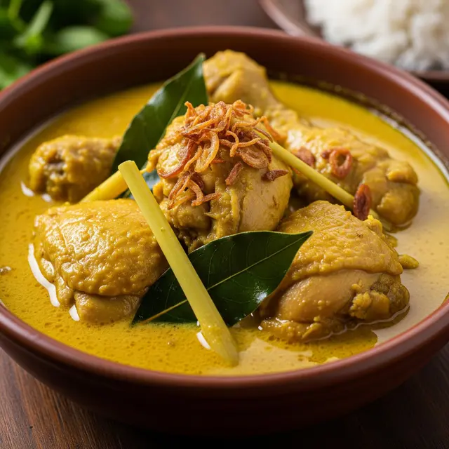 Resep Bumbu Opor Ayam Kuning Santan (Image by Gemini AI)