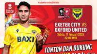 Jadwal pertandingan FA Cup - 3rd Round: Exeter City vs Oxford United di Vidio Pekan Ini. (sum. doc. vidio.com)