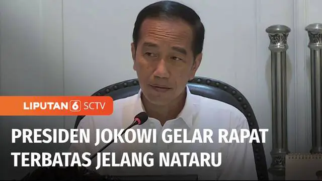 Presiden Jokowi menggelar rapat terbatas, koordinasi persiapan natal dan tahun baru di Kantor Kepresidenan, Jakarta, Senin (19/12) siang. Presiden menyebut, ada potensi pergerakan 44 juta warga saat libur natal dan tahun baru.